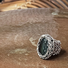 Load image into Gallery viewer, Medium Stone Ring, Dark Australian Jade
