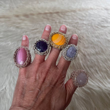Load image into Gallery viewer, Big Stone Ring, Cat Eye Pink