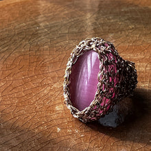 Load image into Gallery viewer, Big Stone Ring, Cat Eye Pink
