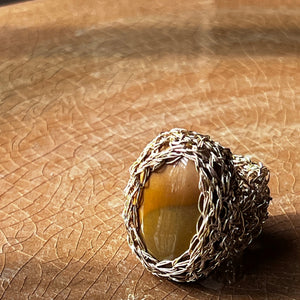 Medium Stone Ring, Mookaite Jasper