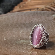 Load image into Gallery viewer, Big Stone Ring, Cat Eye Pink
