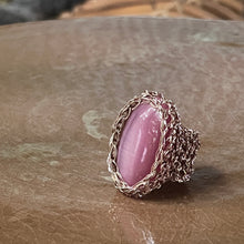 Load image into Gallery viewer, Big Stone Ring, Cat Eye Pink
