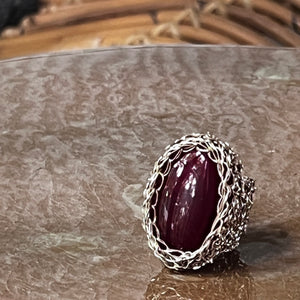 Big Stone Ring, Red Jade