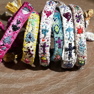 Embroidered Bracelets by Antonia Rossi