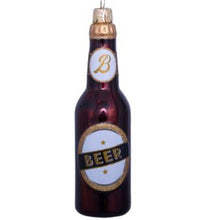 Load image into Gallery viewer, Ornament Glass Brown Beer Bottle

