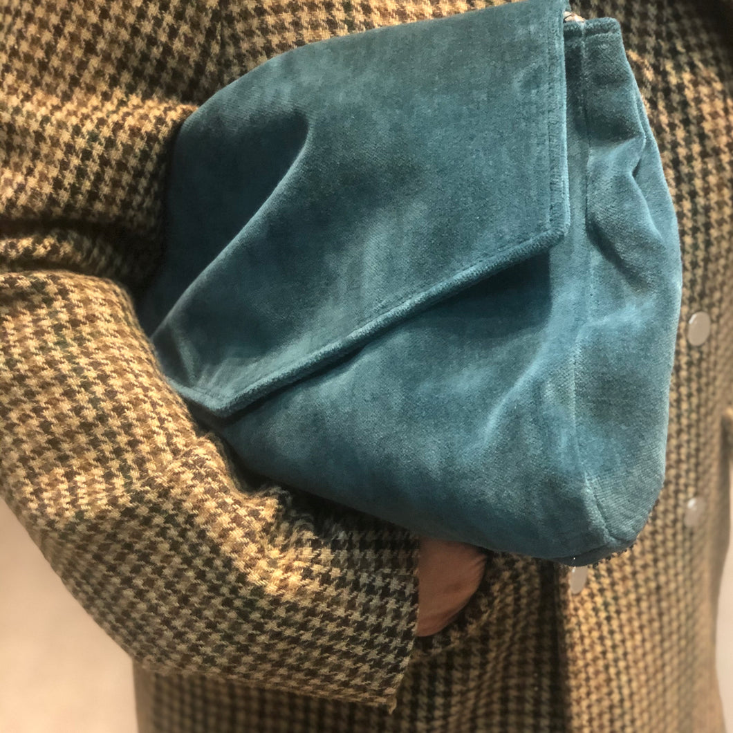 XL Clutch Vintage Velvet Canard
