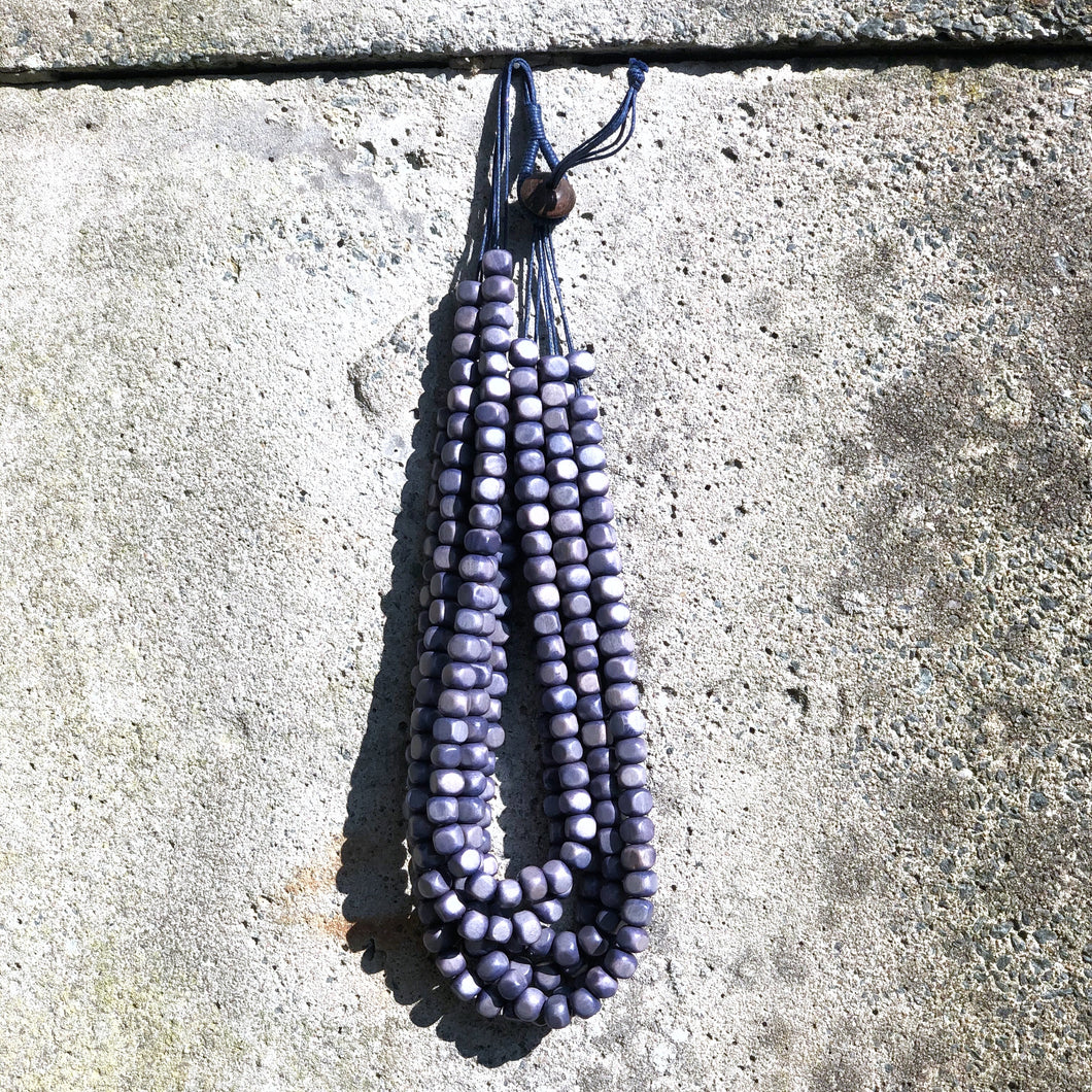 Rindu Wooden Necklace Violet