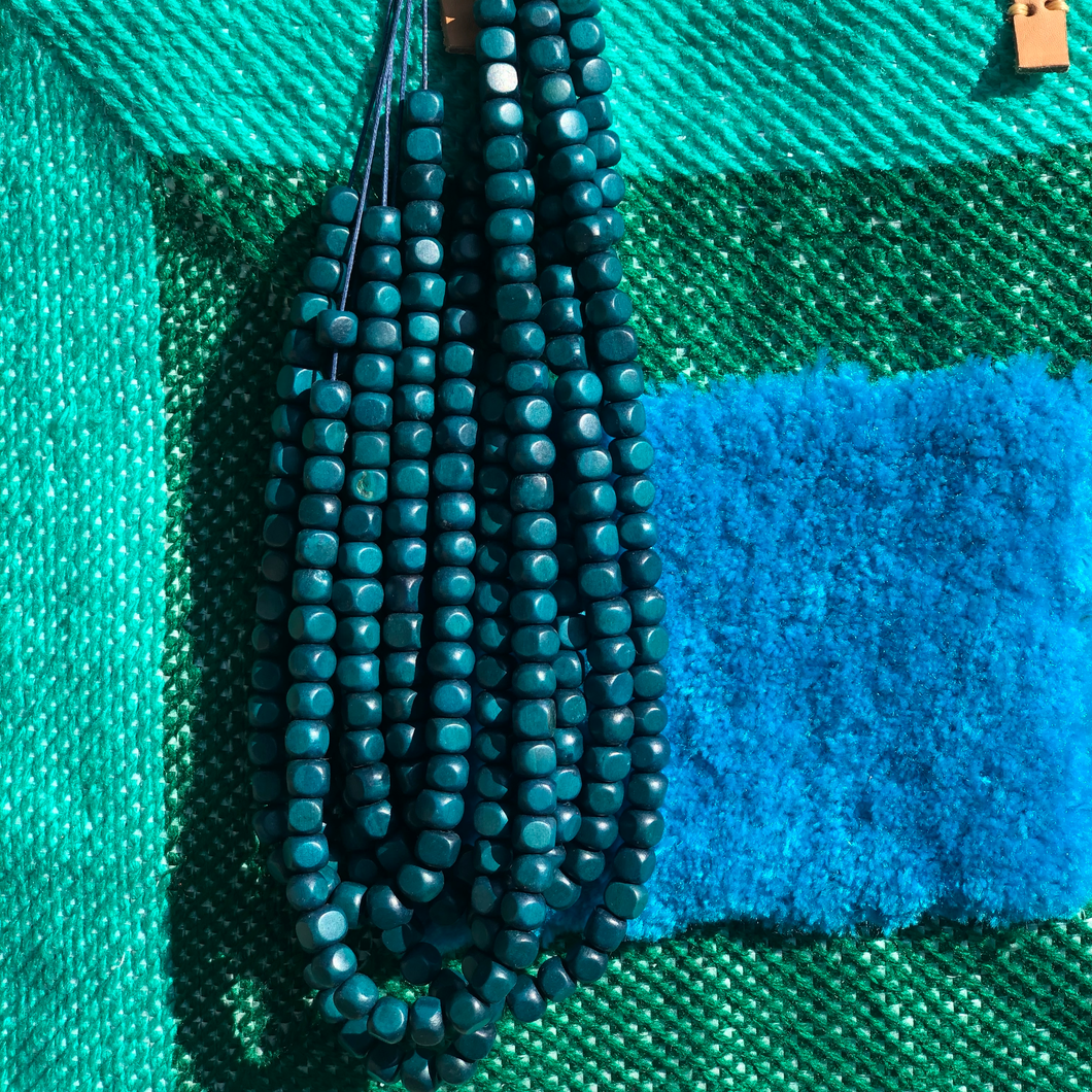 Rindu Wooden Necklace Teal